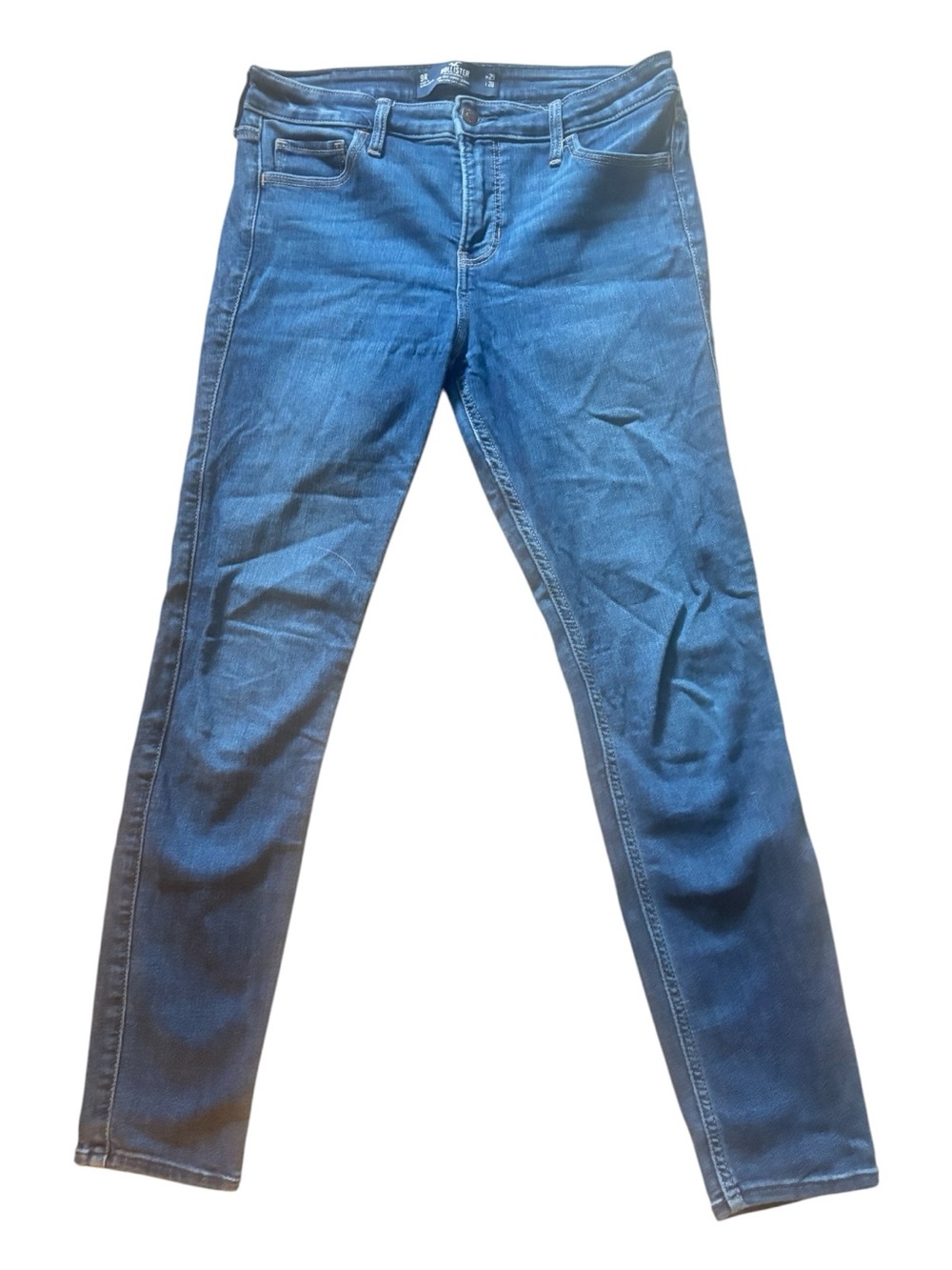 Hollister Women's Mid rise Super Skinny Jeans in Medium Blue Wash Size 9R